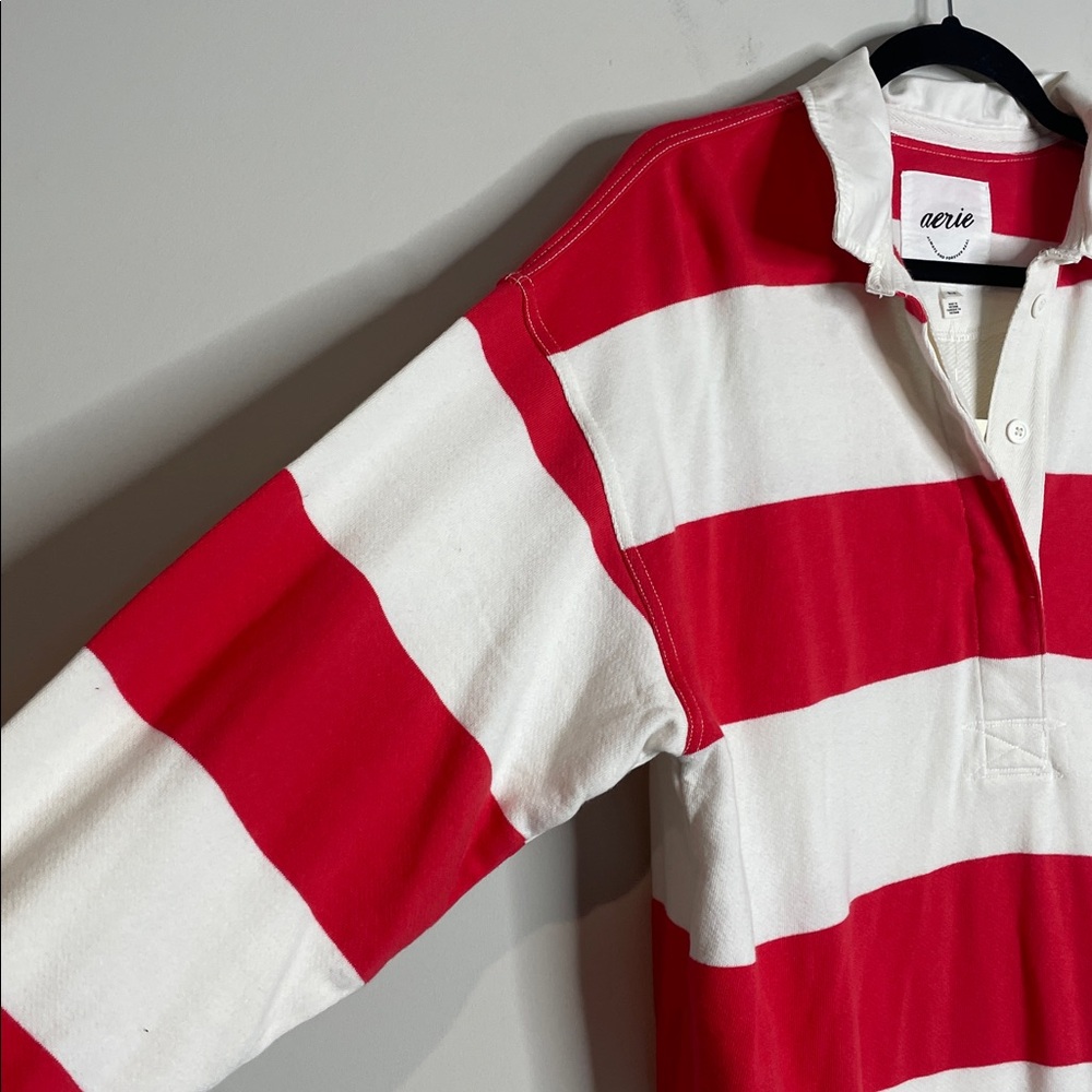 Aerie | Women’s Sporty Prep Rugby Polo Shirt Size Small NWT - Picture 4 of 8